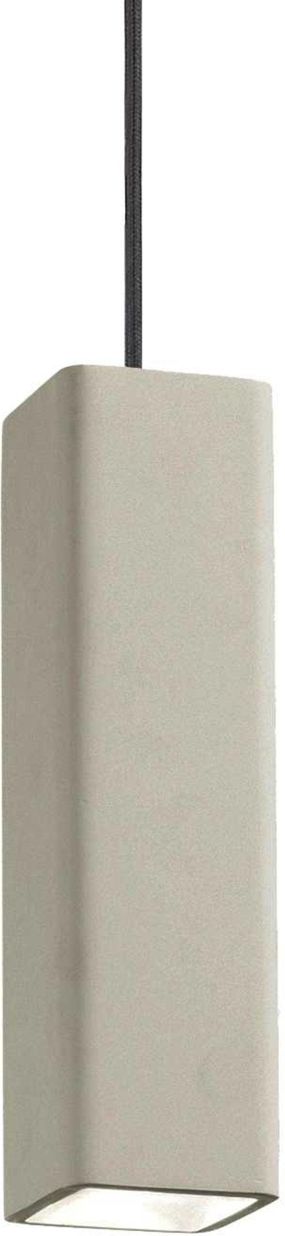 Pendellampe Ideal Lux Oak beton justerbar højde 380 - 1340 mm L70 x B70 mm indendørs belysning GU10 fatning