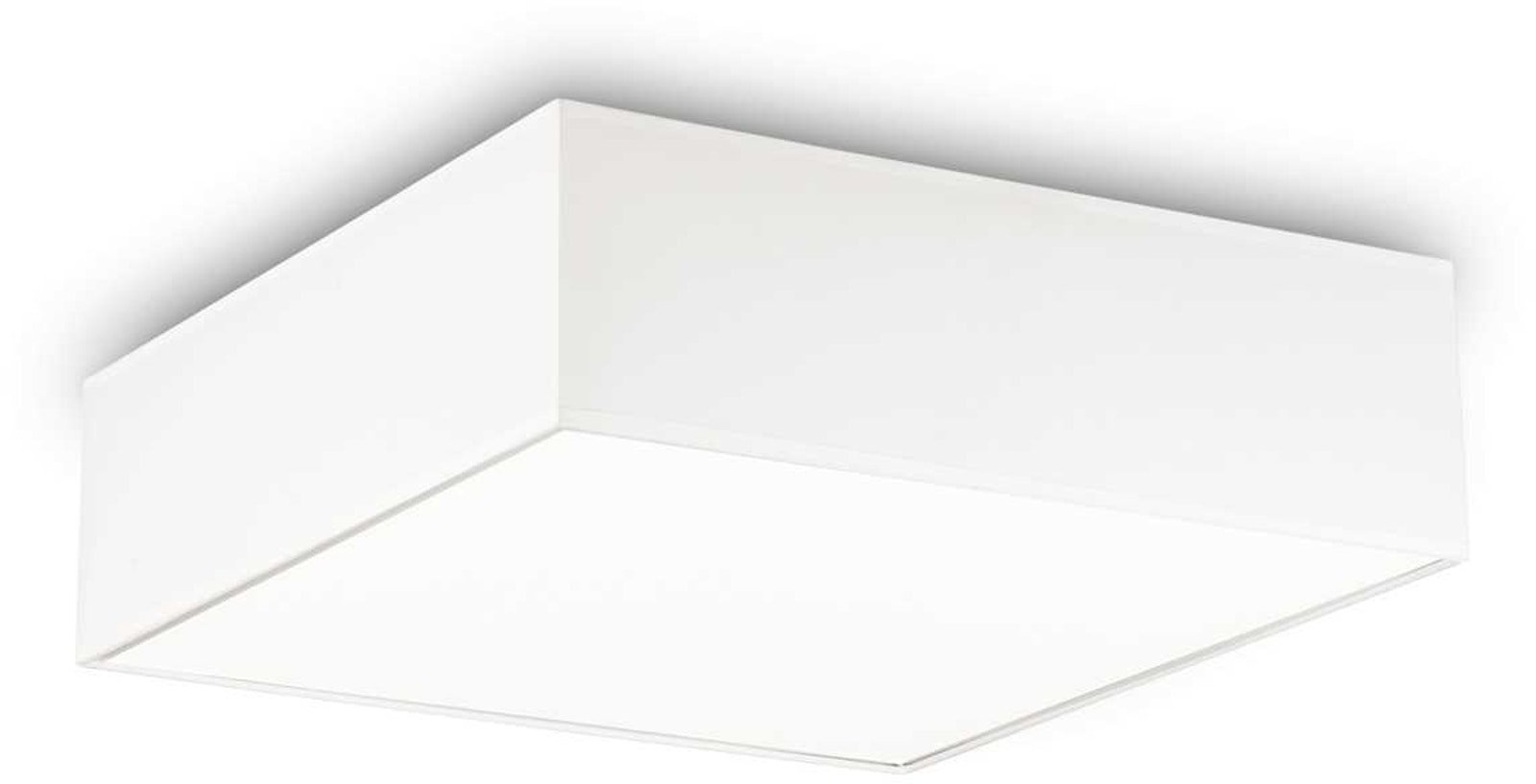 Loftlampe Ideal Lux Ritz Hvid/Krom Stofskærm 50x50x15 cm 4xE27 240W IP20
