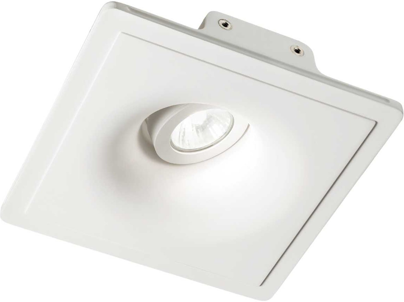 Indbygningslampe Ideal Lux Zephyr gips hvid 20Ã20 cm GU10 IP20