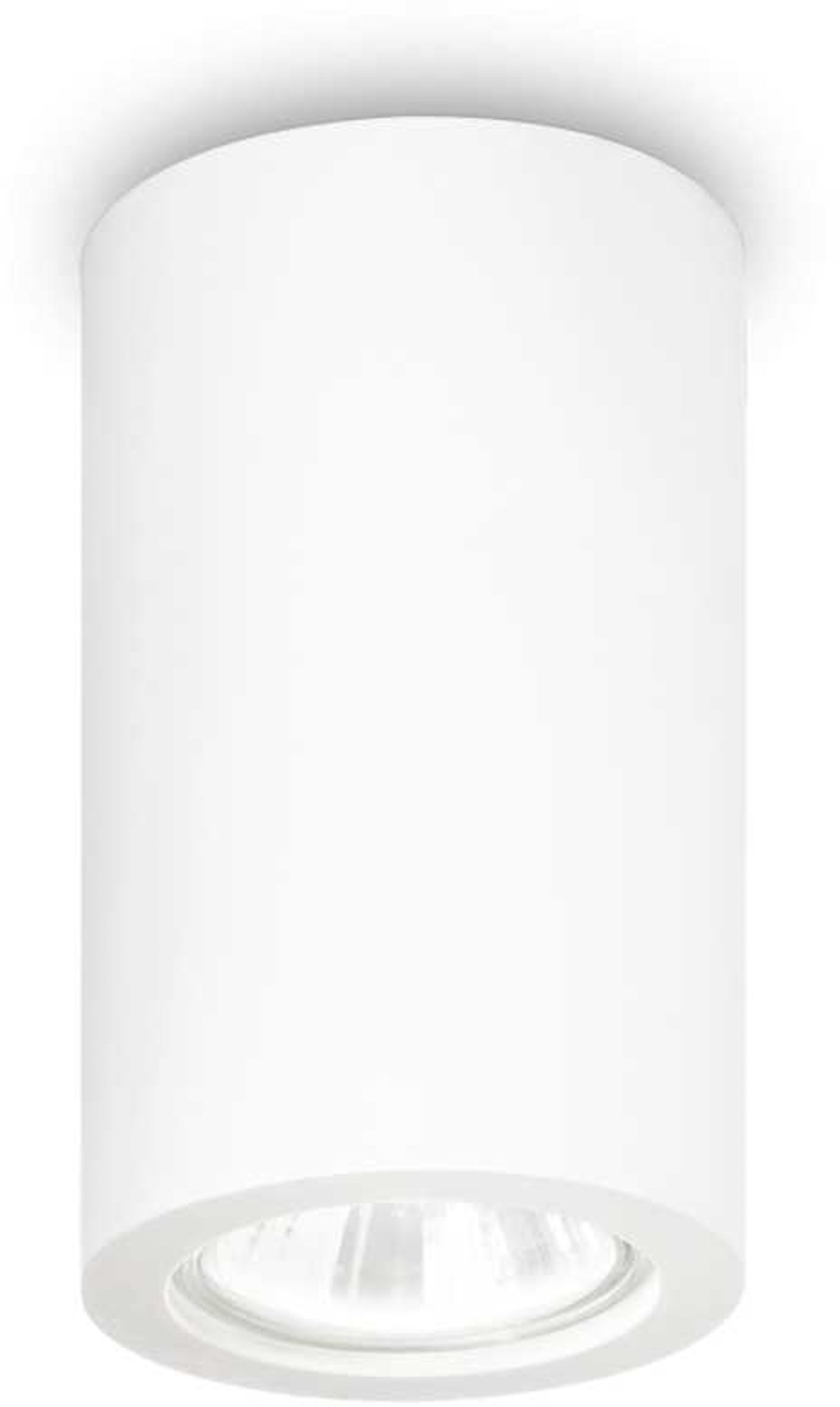 Loftslampe Ideal Lux Tower Ø7 x 11 cm hvid gips