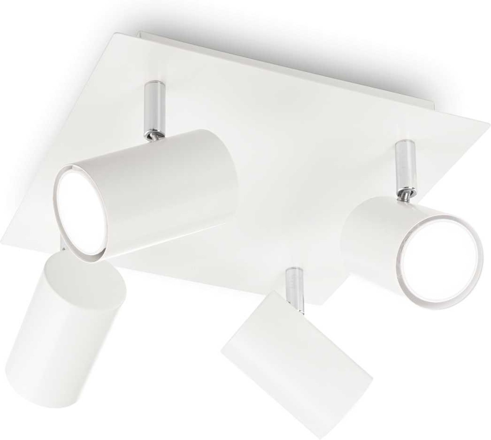Loftspot Ideal Lux Spot-serie  -  justerbar hvid metalspotlampe, GU10, Ø30 cm