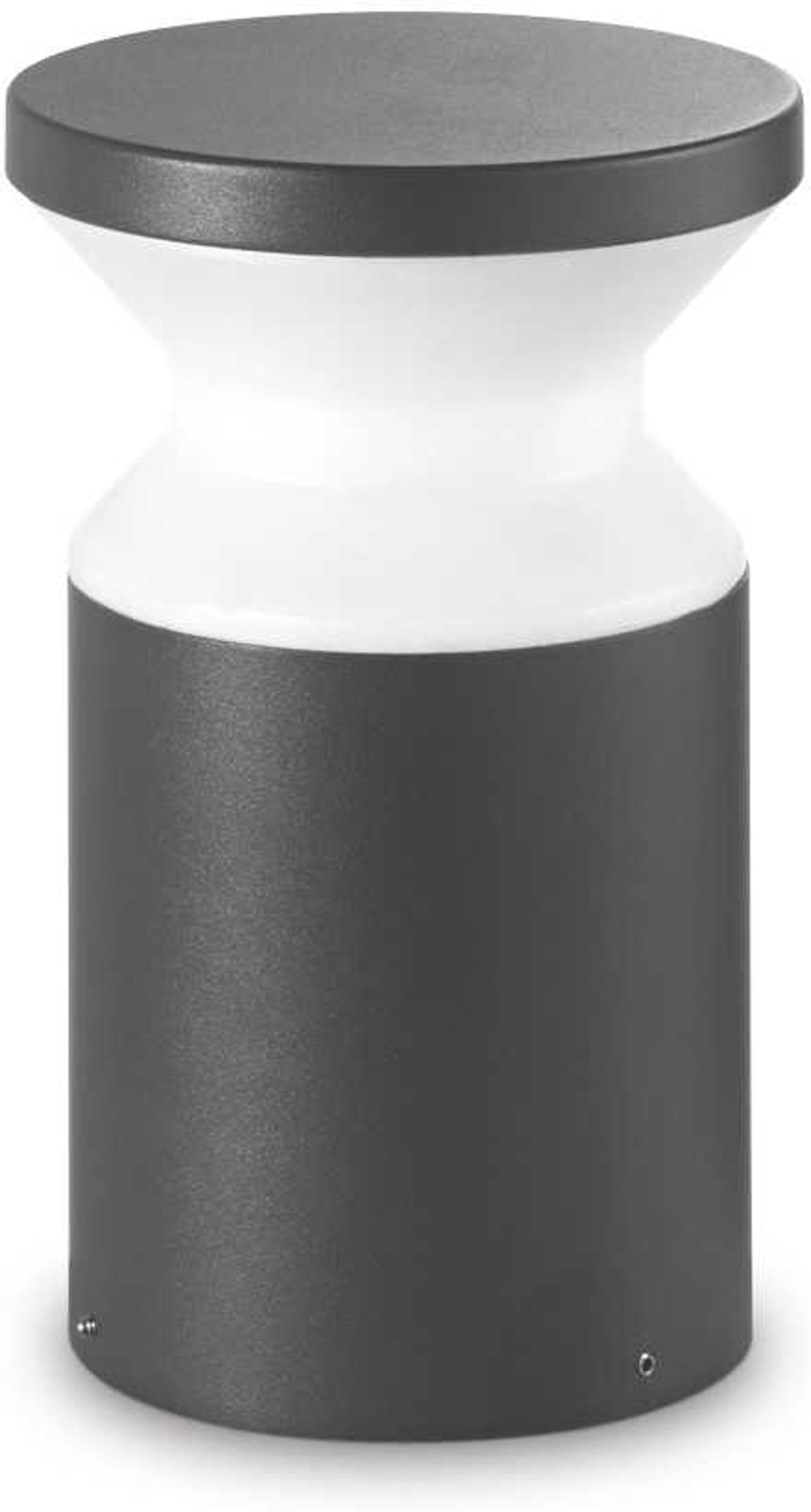 Udendørs gulvlampe Ideal Lux Torre antracit aluminium Ø14x22 cm IP44 med opal diffusor