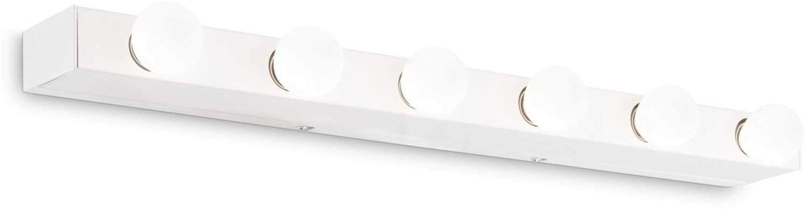 Ideal Lux Prive væglampe i hvid metal med 6 x E14 fatninger L60,5 cm