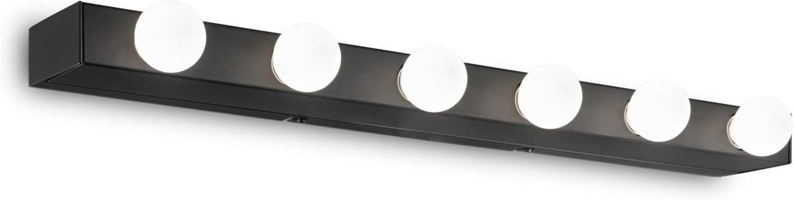 Væglampe belysningsarmatur Ideal Lux Prive sort metal 60,5 cm 6ÃE14