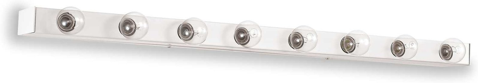 Væglampe Ideal Lux Prive hvid metal L80,5 cm 8xE14