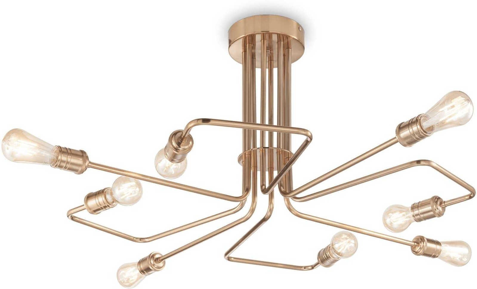 Loftlampe Ideal Lux Triumph 8-armet Ø92 x H41,5 cm metal E27 antik messing