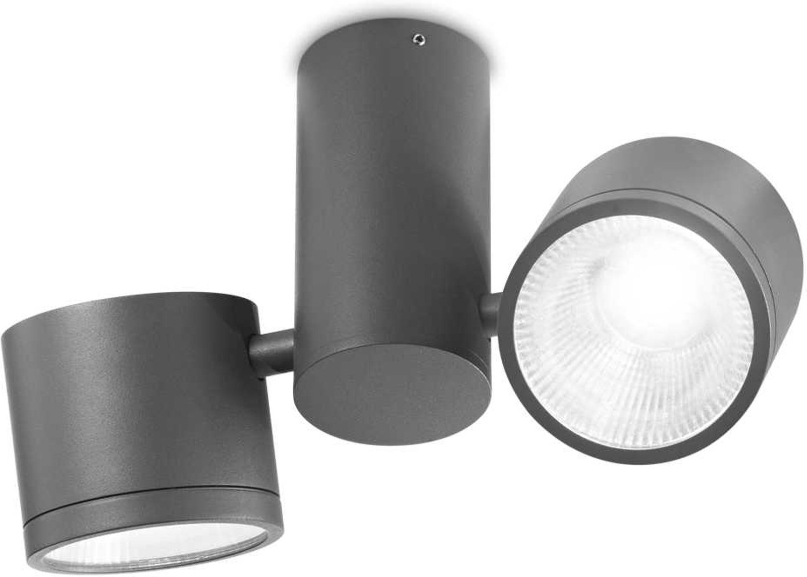 Udendørs loftlampe Ideal Lux Sunglasses IP44 antracit aluminium LED 920 lm