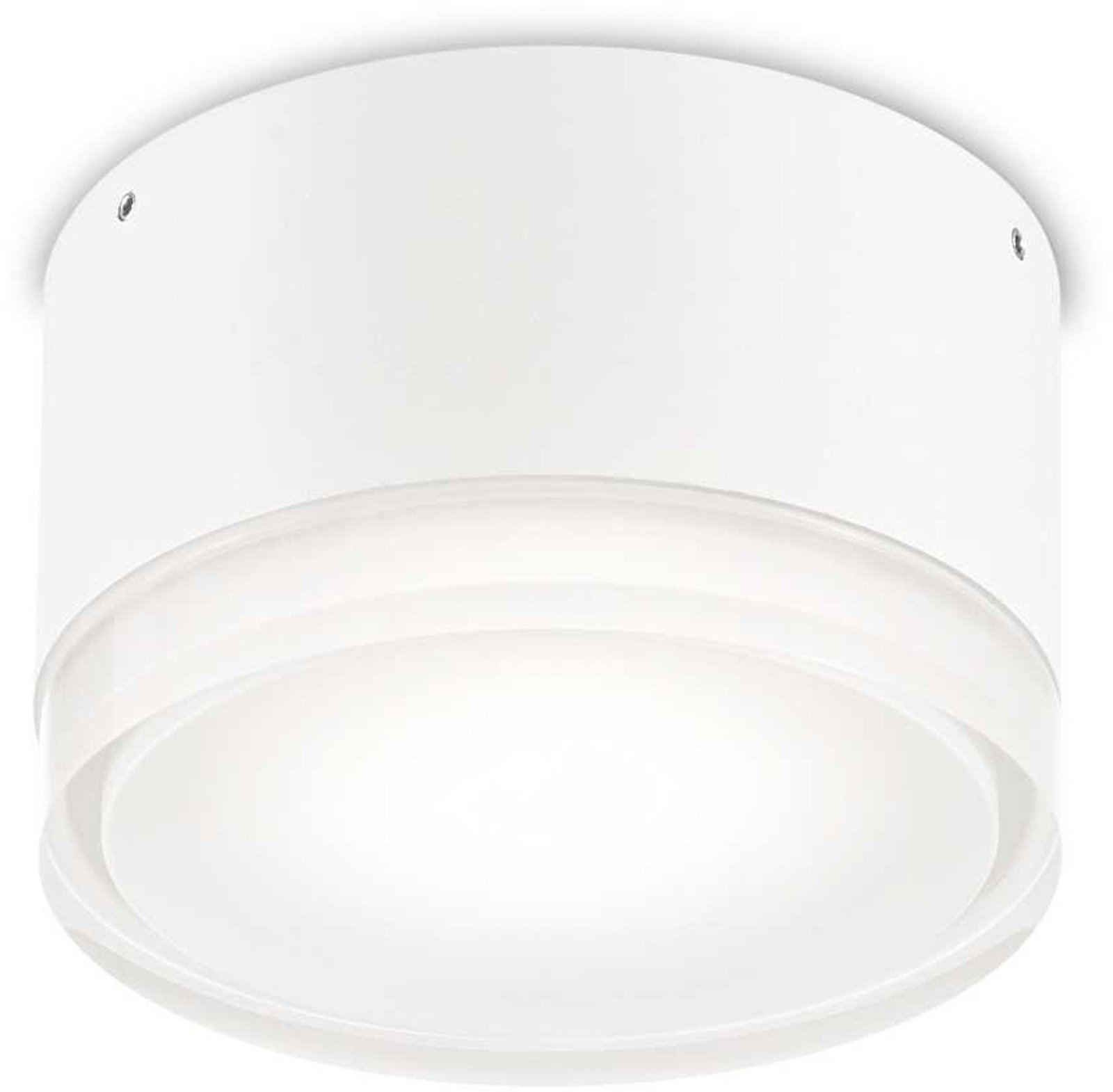 Udendørs loftlampe Ideal Lux Urano hvid aluminium Ø12 cm IP44