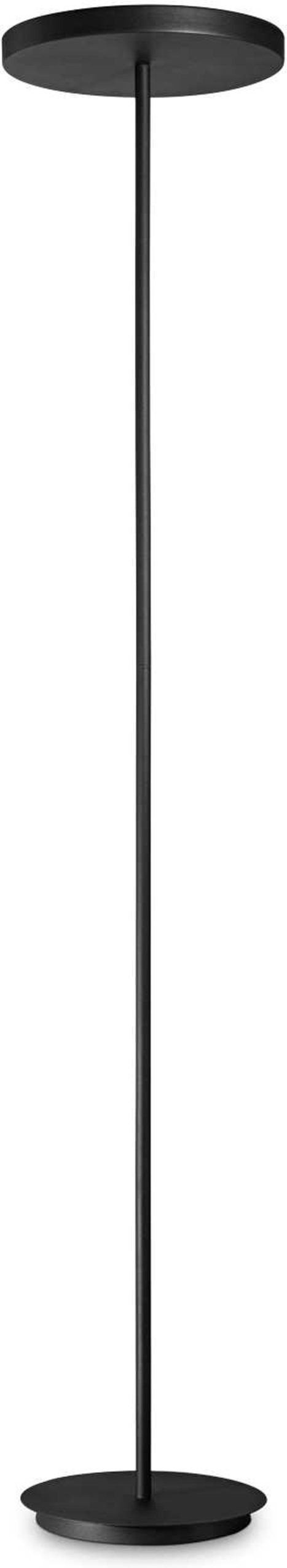Gulvlampe Ideal Lux Colonna  -  sort metal stående lampe Ø35 x H181 cm, IP20 med varmt 3000K lys