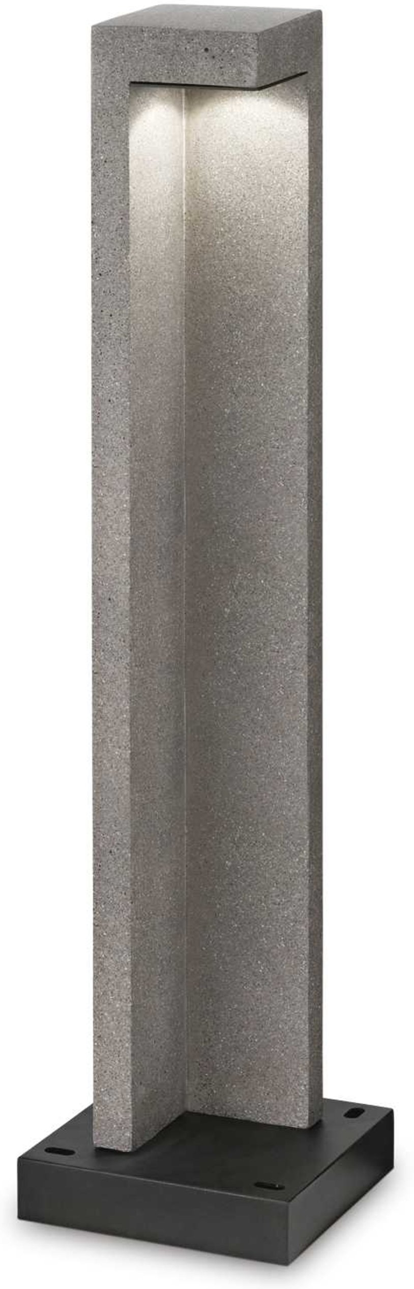 Udendørs gulvlampe Ideal Lux Titano integreret LED 9W 450 lm H74 x B18 cm IP55 granit/sort