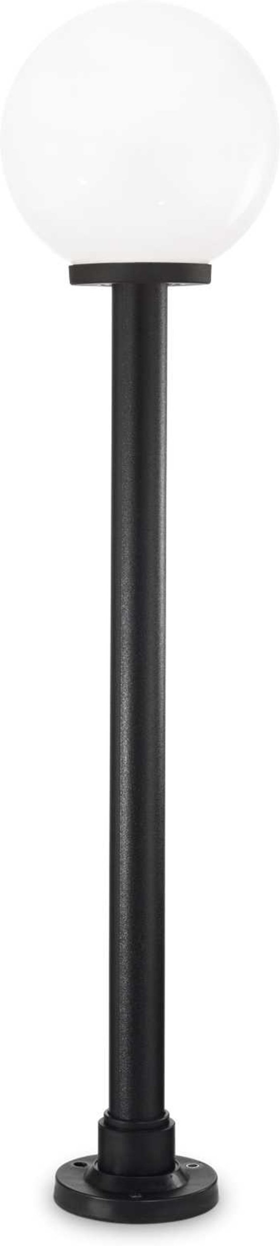 Udendørs gulvlampe Ideal Lux Classic Globe Ø30ÃH130 cm hvid/sort IP55