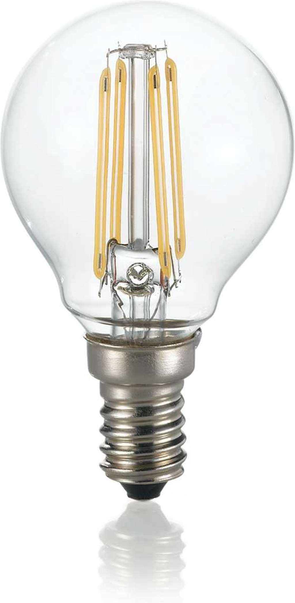 LED-lyspære Ideal Lux E14 4W 470 lm 3000 K dimbar Ø45Ã78 mm klart glas 15000 h levetid
