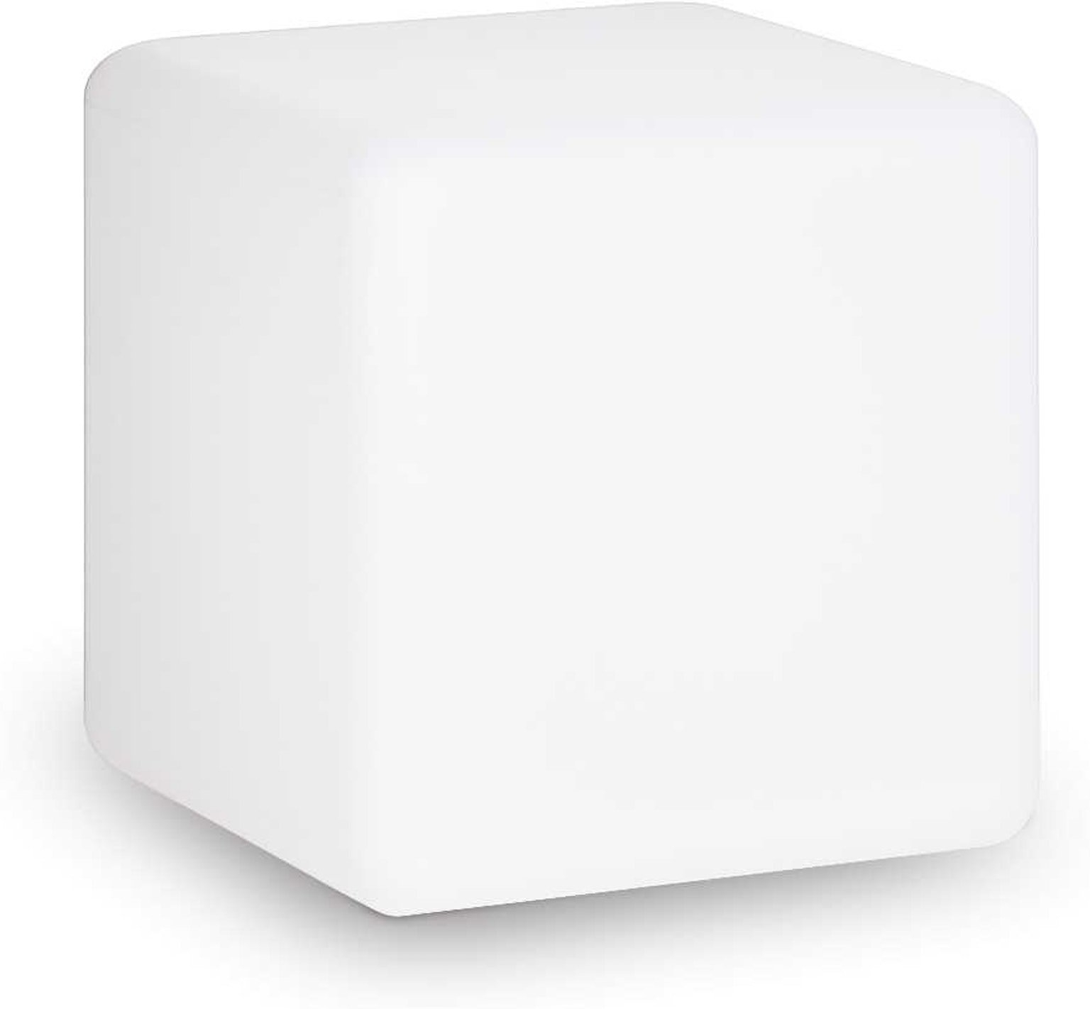 Udendørs gulvlampe Ideal Lux Luna opal hvid/sort IP44 terrasselampe frostbestandig 30x30x30 cm E27