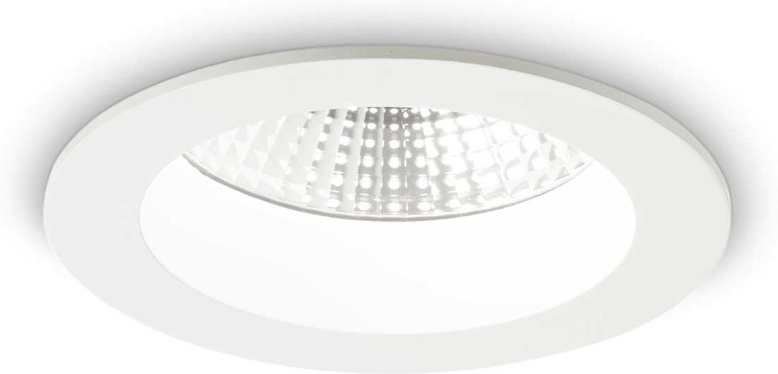 Indbygningslampe Ideal Lux Basic Accent 10W LED 1100 lm 4000 K Ø10,3 x H5,8 cm IP44 aluminium