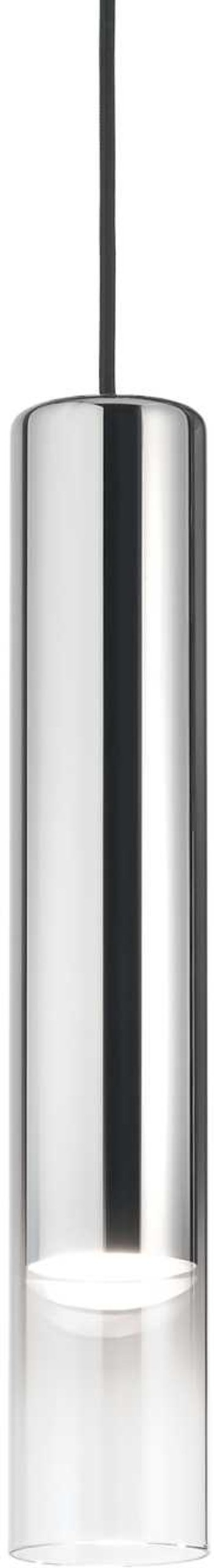 Pendellampe/hængelampe Ideal Lux Look Ø60 H560-1400 mm transparent glas krom