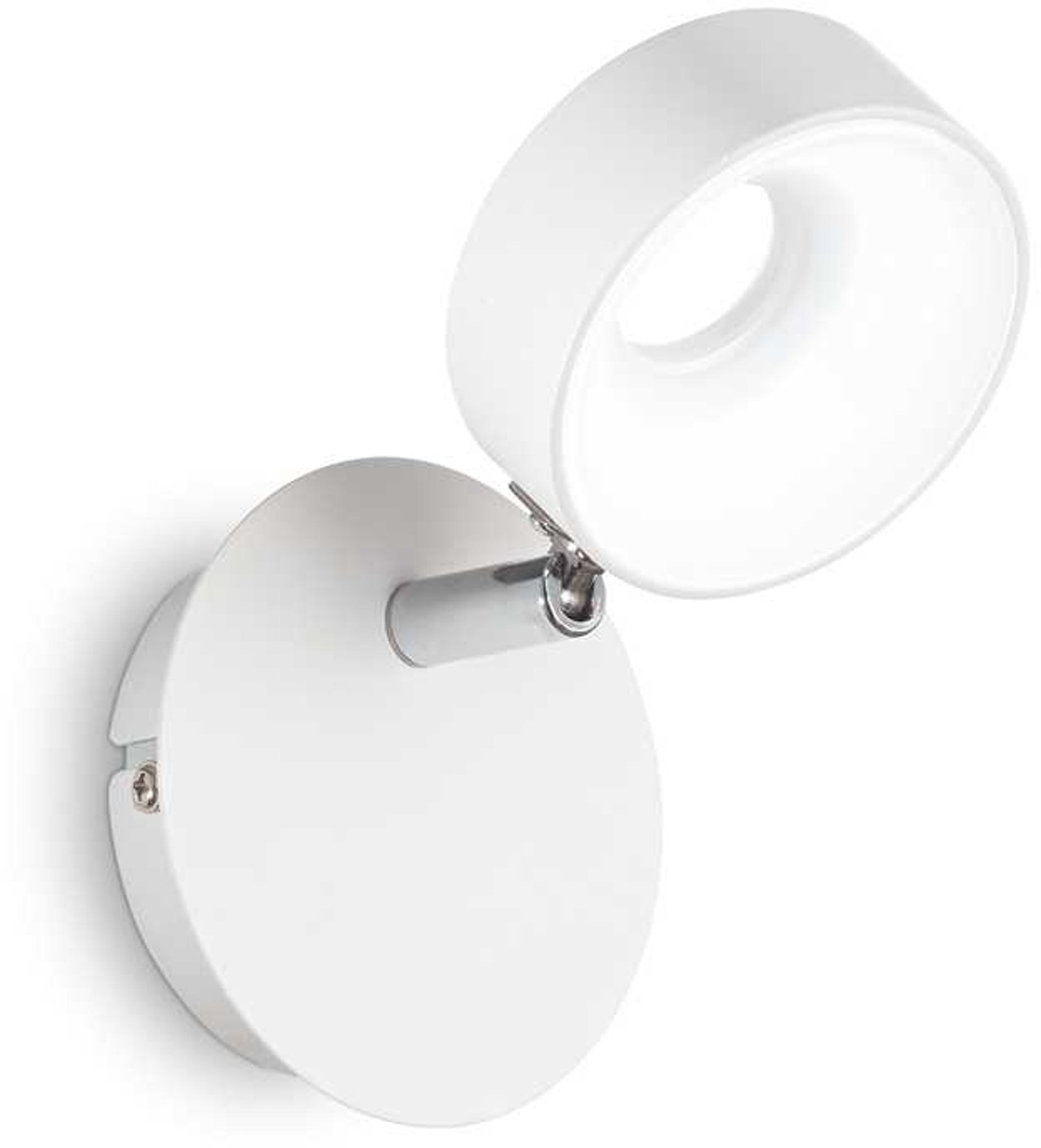 Væglampe Ideal Lux Oby LED-armatur mat hvid Ø8 x H10 cm 550 lm 3000K
