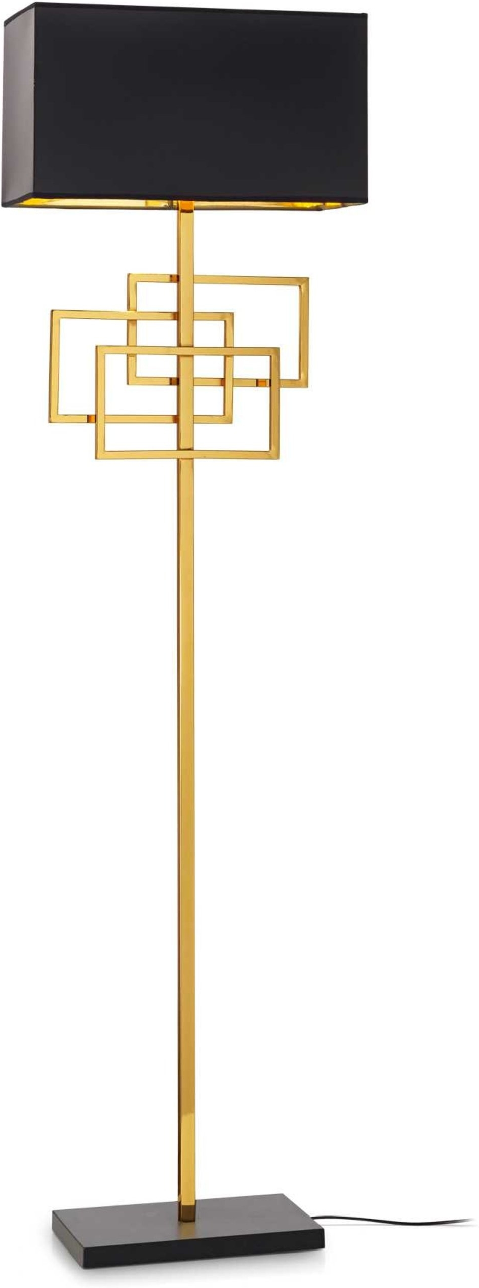 Gulvlampe Ideal Lux Luxury messing/sort H162ÃL45ÃB20 cm
