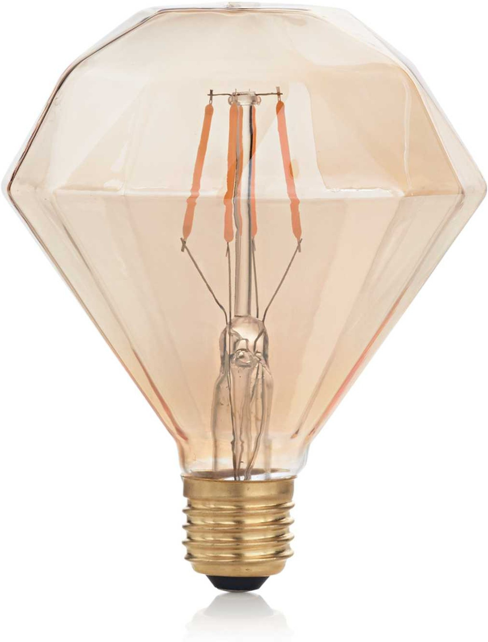 Lyspære Ideal Lux E27 ravfarvet glas 4W 360lm 2200K vintage 15.000 timer