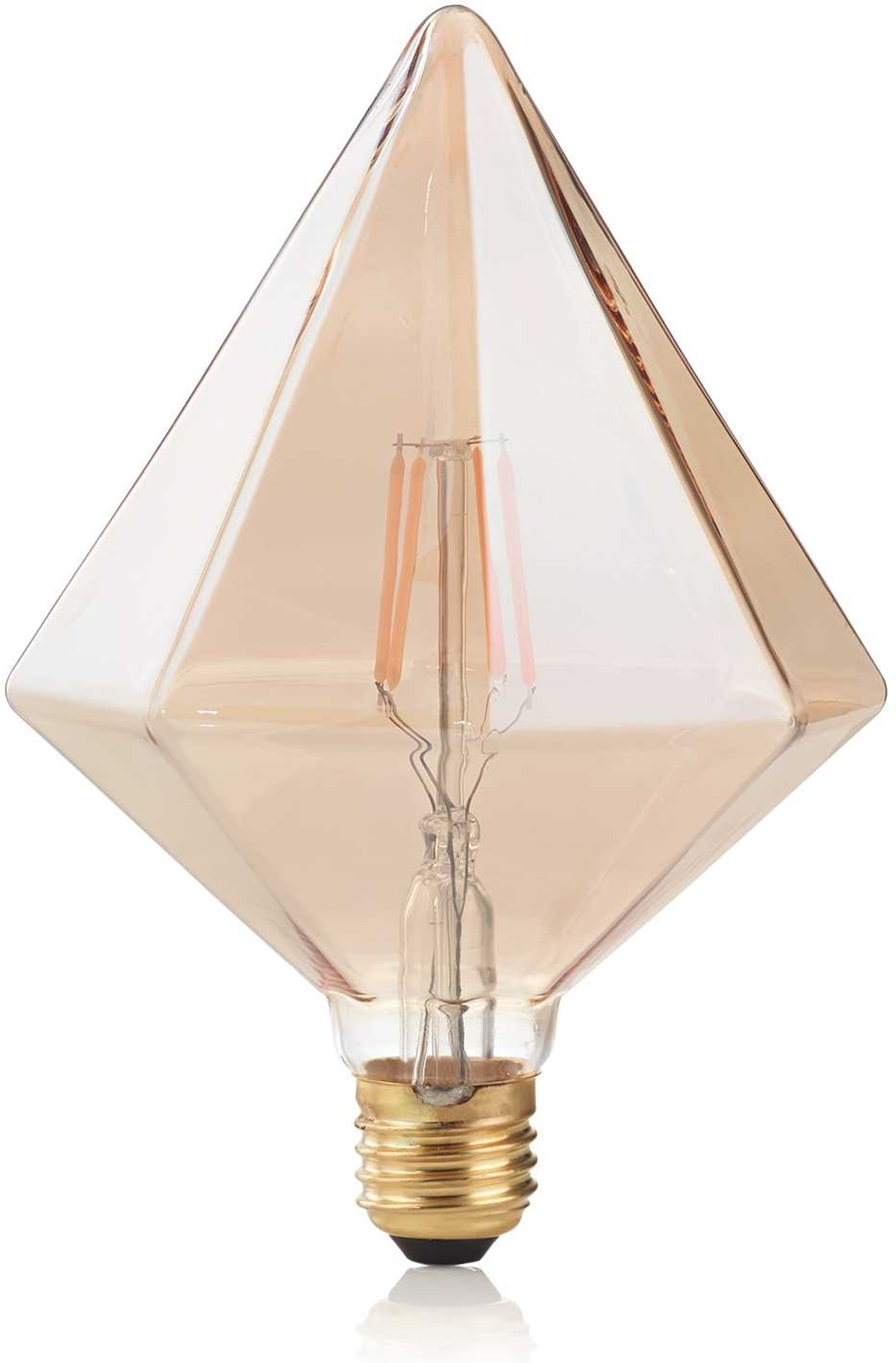 Lyspære Ideal Lux E27-serie ravfarvet glas 4W 360lm Ø11cm H17cm 2200K