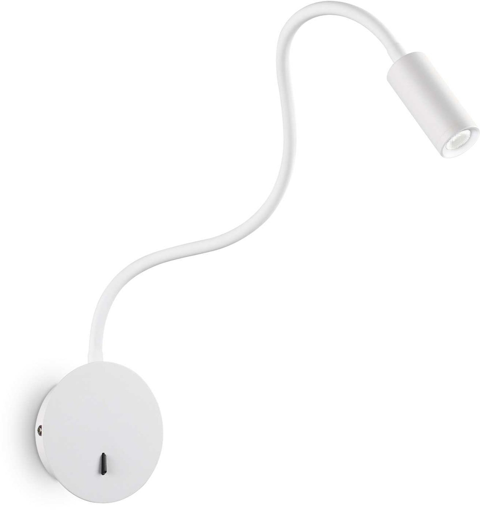 LED væglampe Ideal Lux Focus Ø85 justerbar arm 280-550 mm hvid mat