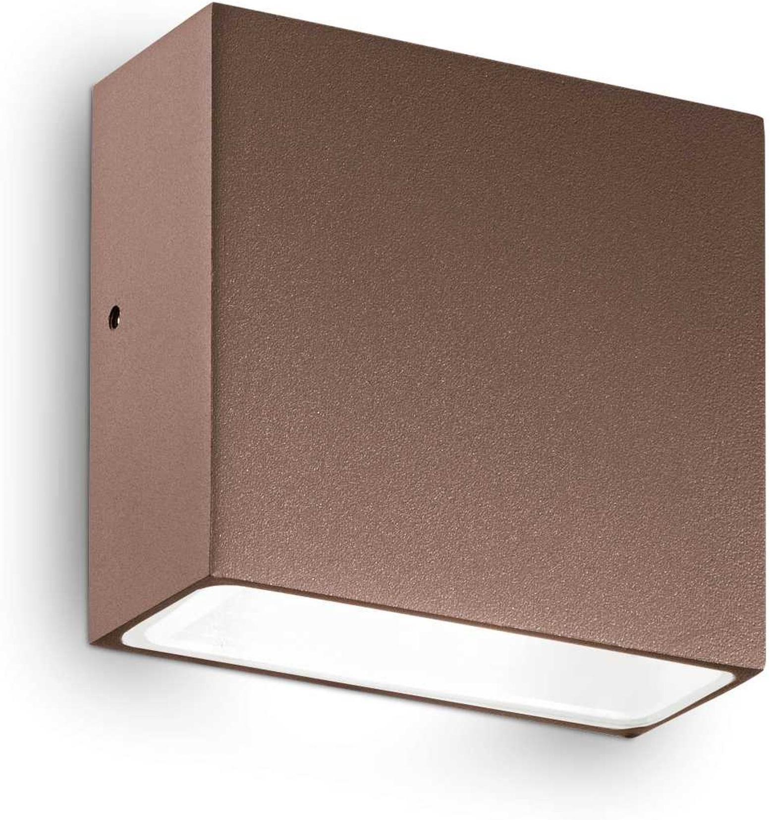 Udendørs væglampe facadebelysning Ideal Lux Tetris-1 kaffefarvet aluminium IP44 H9xB4xL10 cm G9-fatning