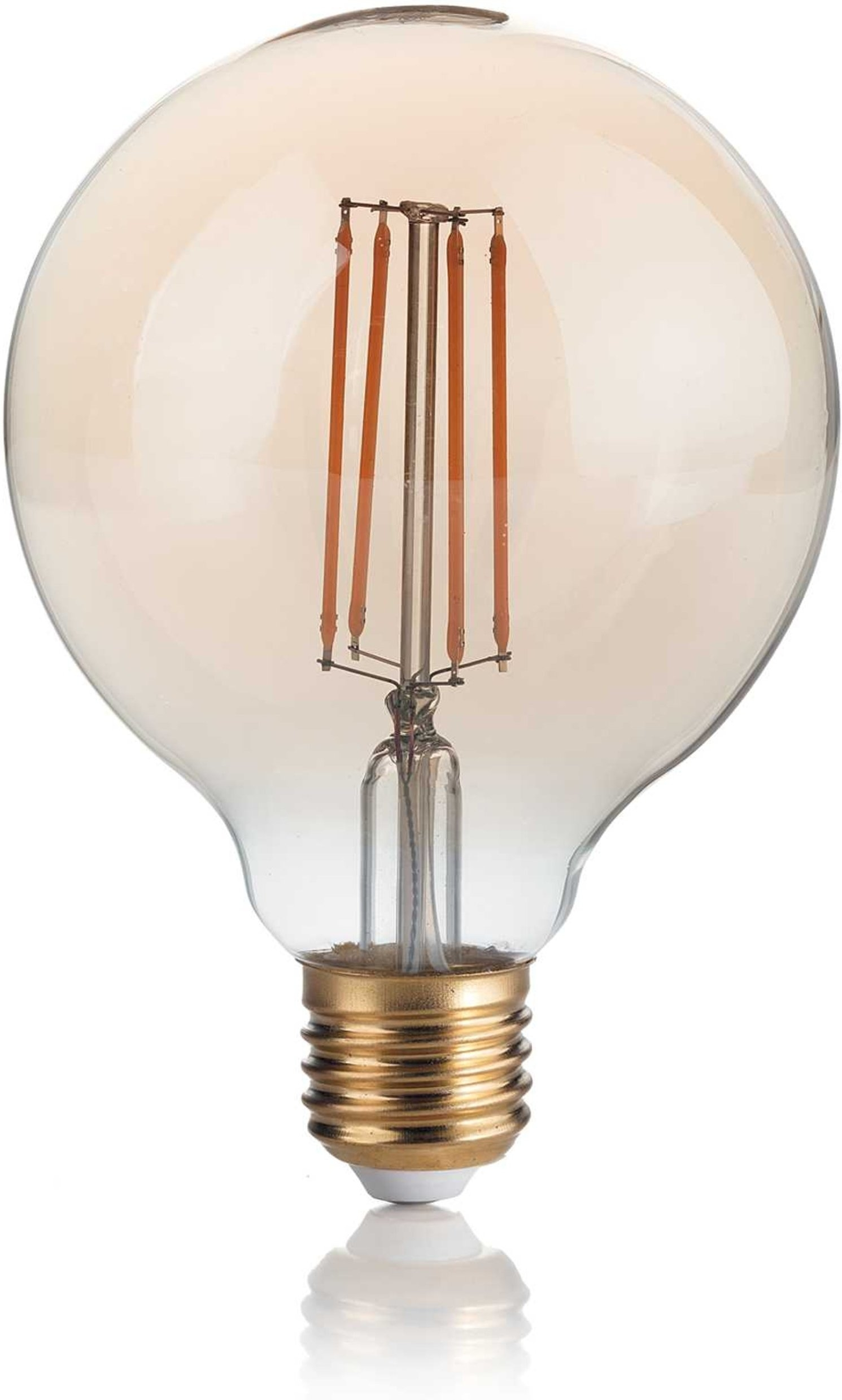 LED-lyspære Ideal Lux E27-serie ravfarvet glas dimbar 4W 350lm 2200K 15000t