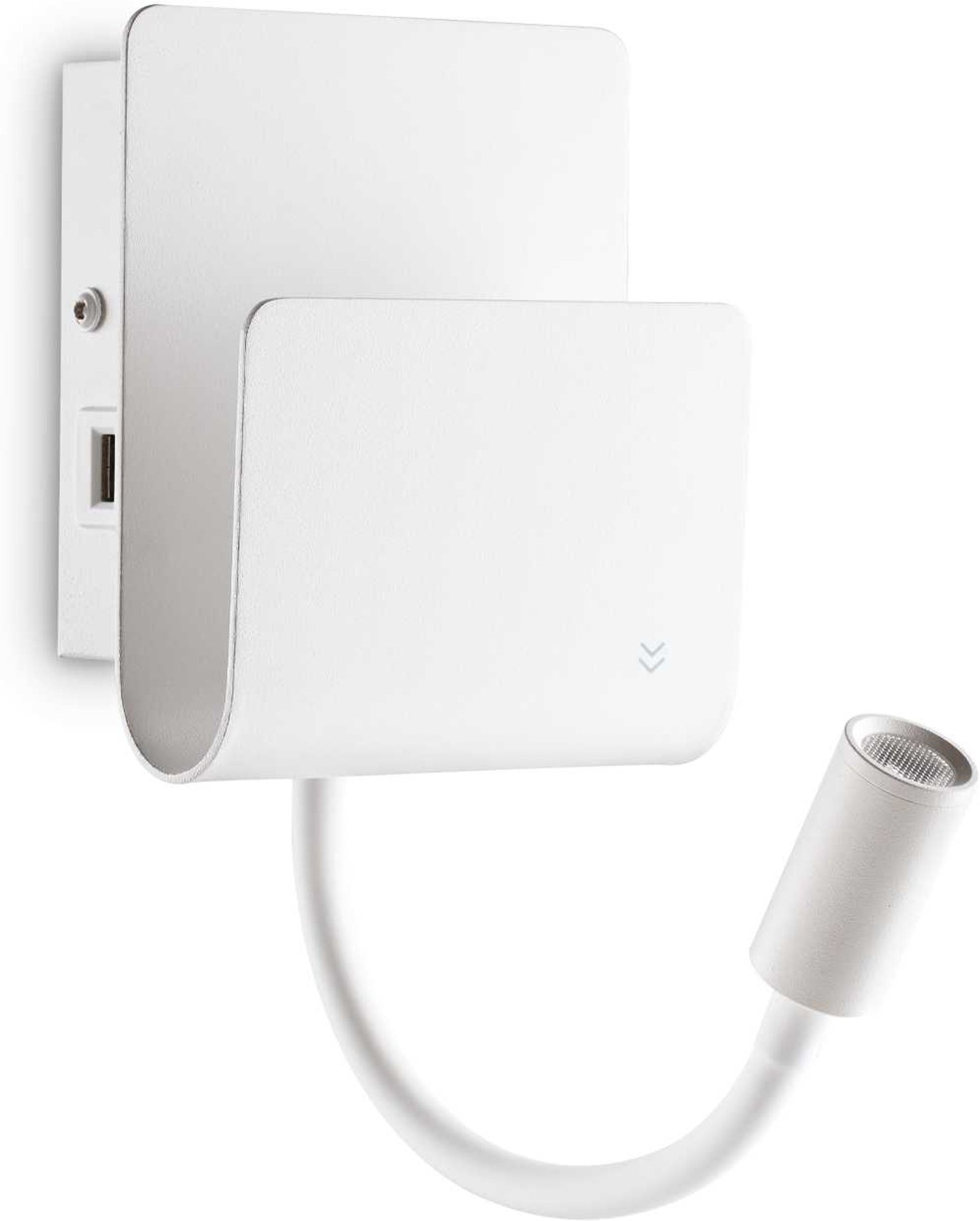LED Væglampe Ideal Lux Probe Hvid Metal 700lm 3000K Indbygget Kontakt