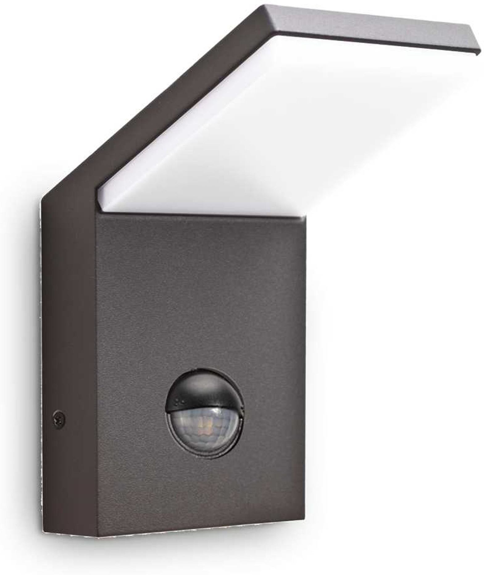 Udendørs væglampe Ideal Lux Style med bevægelsessensor antracit H17x10x10,5 cm integreret LED IP54