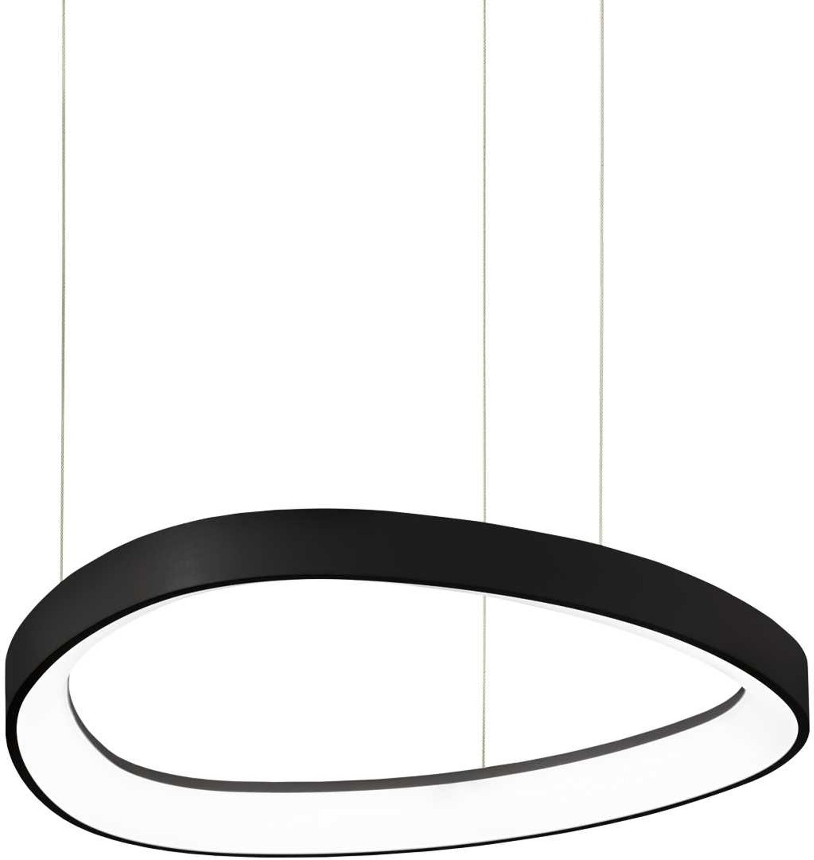 Pendel lampe Ideal Lux Gemini integreret LED 3900 lm sort 425Ã425 mm justerbar højde 185 - 1525 mm