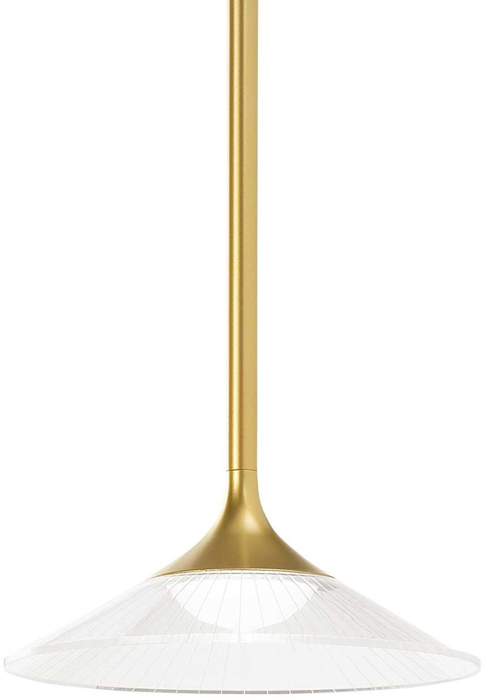 Pendellampe Ideal Lux Tristan guld Ø18 cm justerbar højde LED indendørs