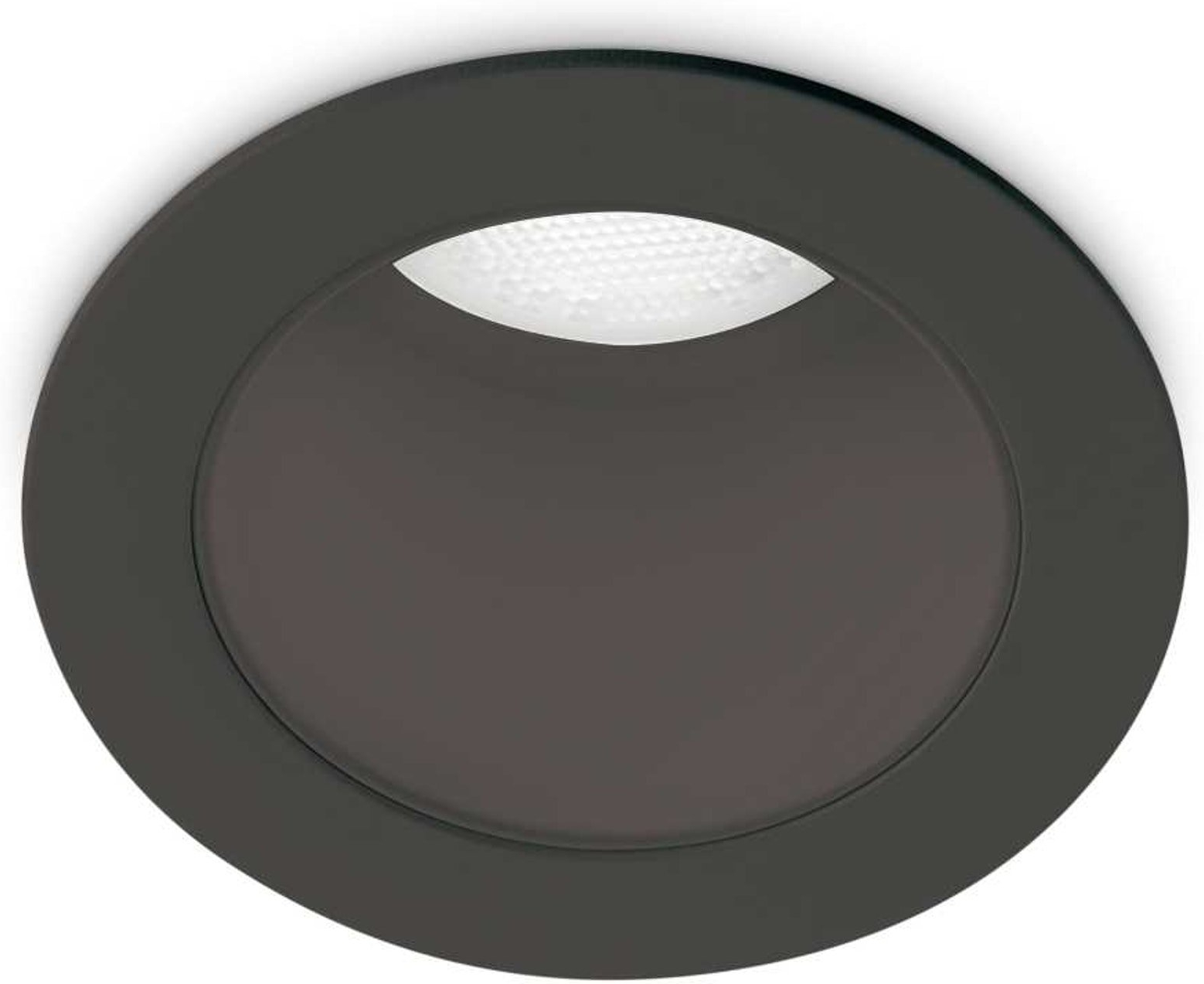 Indbygningslampe Ideal Lux Quark Ø4,8ÃH6,1 cm integreret LED 550 lm 3000 K sort