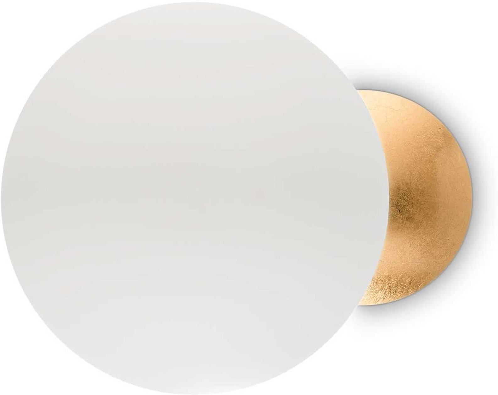 Væglampe Ideal Lux Eclissi LED Ø30 cm guld/hvid