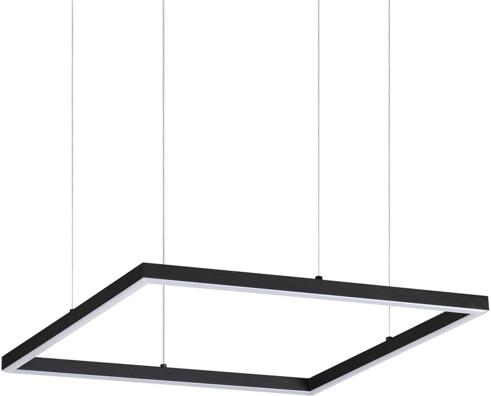 Pendellampe Ideal Lux Oracle Slim, integreret LED pendellampe 3080 lm, varm hvid 3000K, sort, justerbar højde 90 - 2040 mm