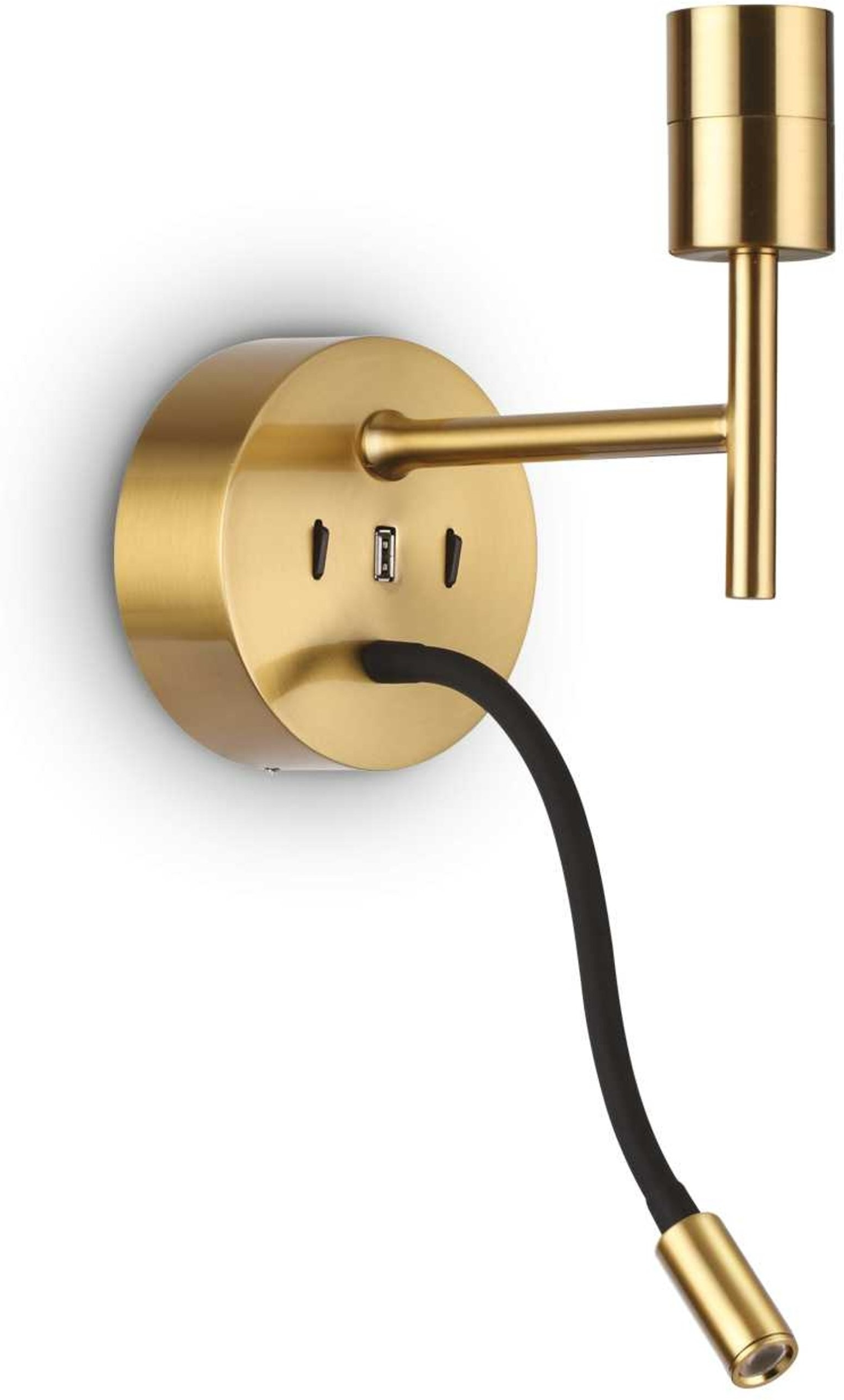 Væglampe Ideal Lux Set Up messing metal med integreret kontakt LED-pære 3000K 220 lm E27