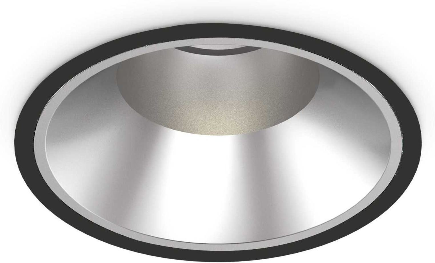 Indbygningslampe Ideal Lux Off downlight Ø22 cm sort LED 4800 lm 4000 K IP54