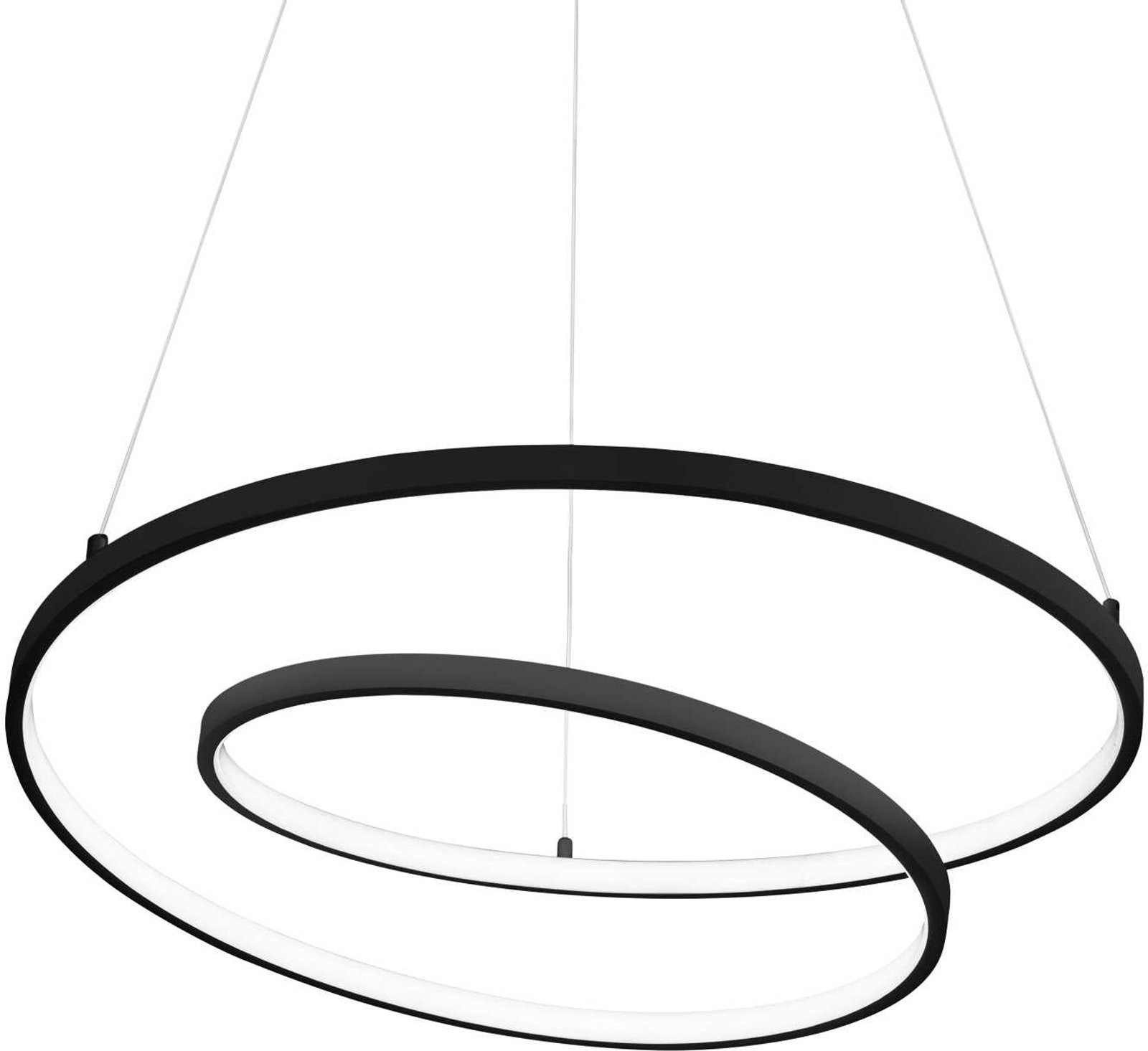 Pendel lampe Ideal Lux Oz Ø60 cm LED 47W justerbar højde 300-1500 mm sort