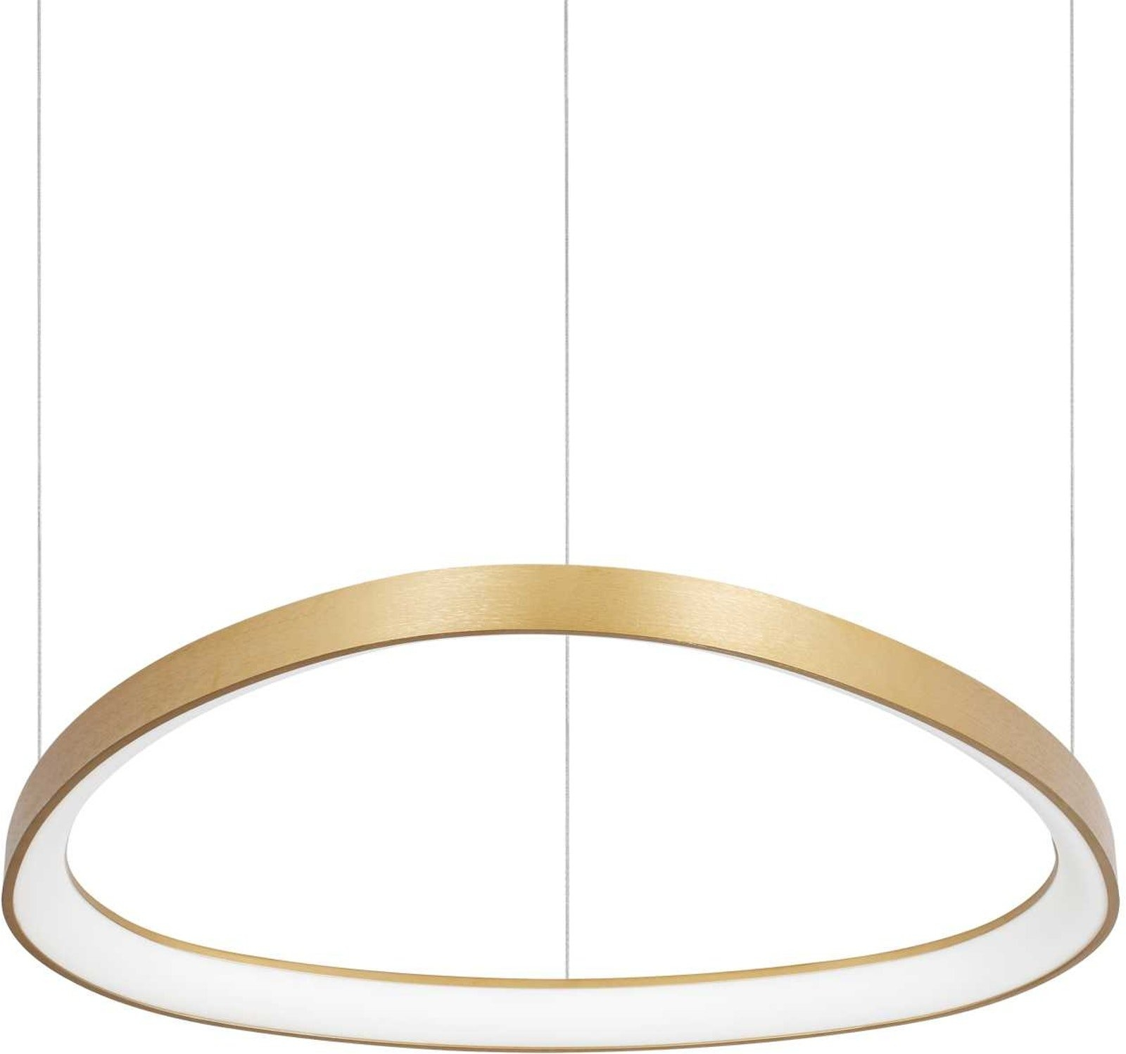 Pendellampe Ideal Lux Gemini LED messing med justerbar højde