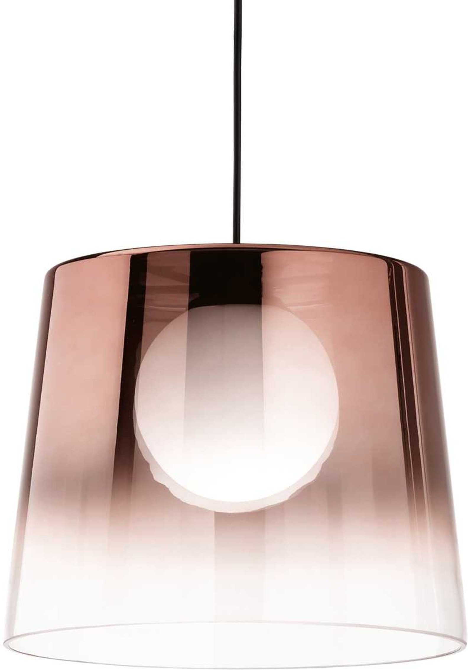 Pendel lampe Ideal Lux Fade kobber/sort Ø27 cm justerbar højde 29 - 226 cm G9 LED