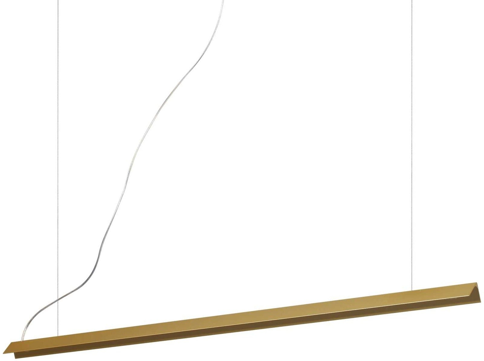 Pendel lampe Ideal Lux V-line messing justerbar højde 110 cm integreret LED 1450 lm