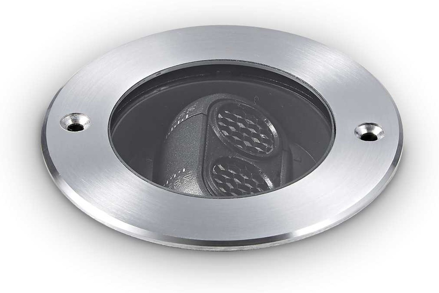 Nedgravningsspot Ideal Lux Taurus Ø10 cm stål/sort IP67 multiorienterbar 5,5W LED 430 lm IK10