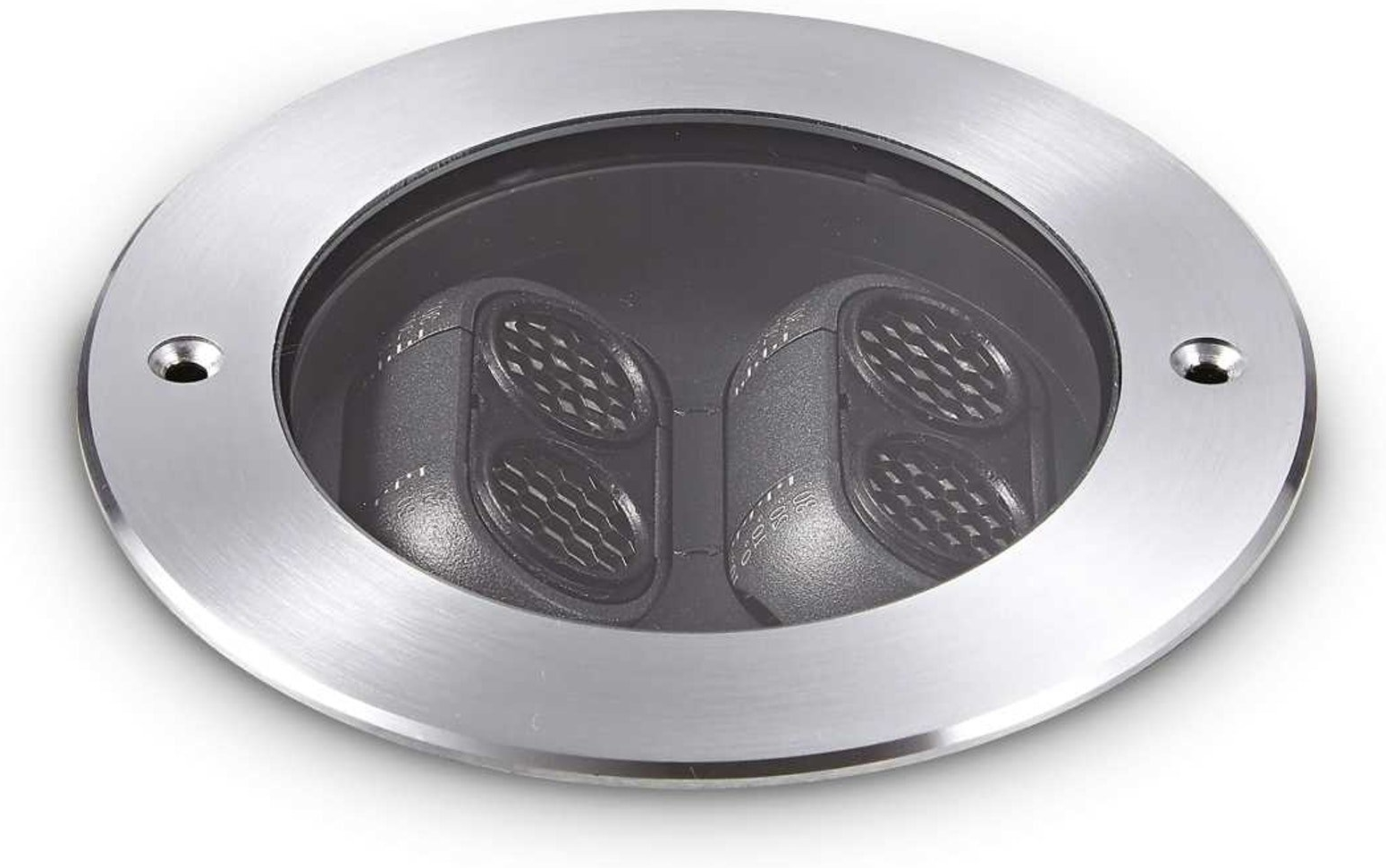 Nedgravningsspot Ideal Lux Taurus Ø13 cm IP67 LED 860 lm stål/sort