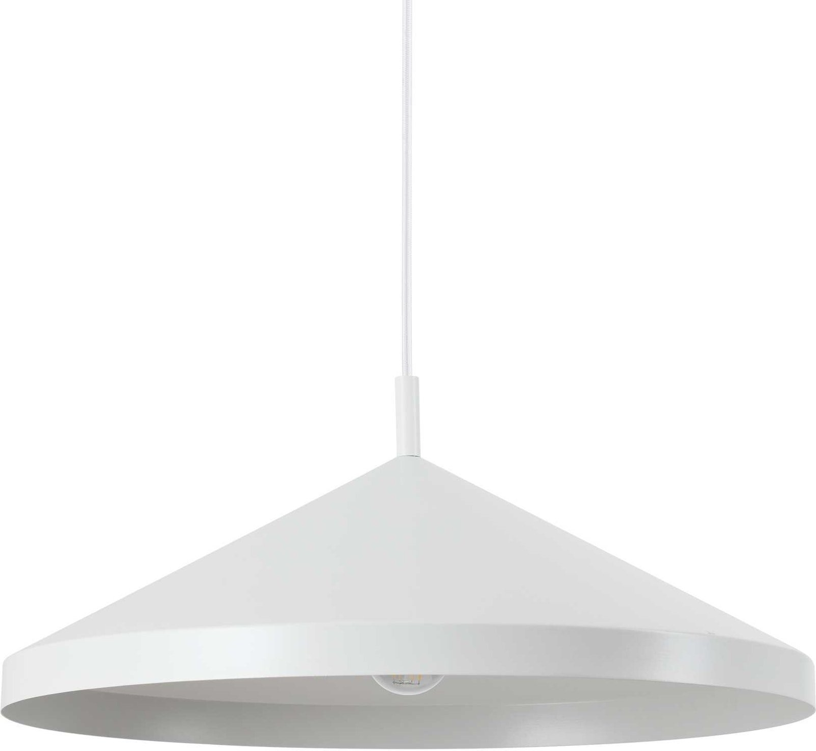 Pendellampe Ideal Lux Yurta Ø50 cm hvid metal justerbar højde