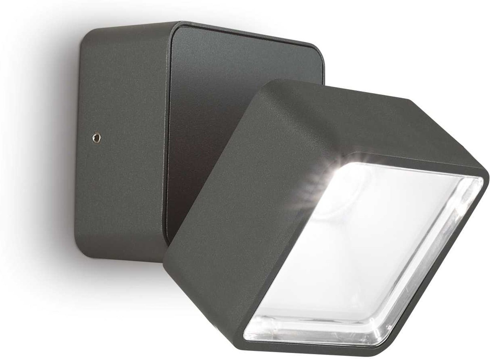 Udendørs væglampe Ideal Lux Omega Square antracit  -  LED 650 lm, 4000 K, IP54, 9Ã9Ã8,5 cm