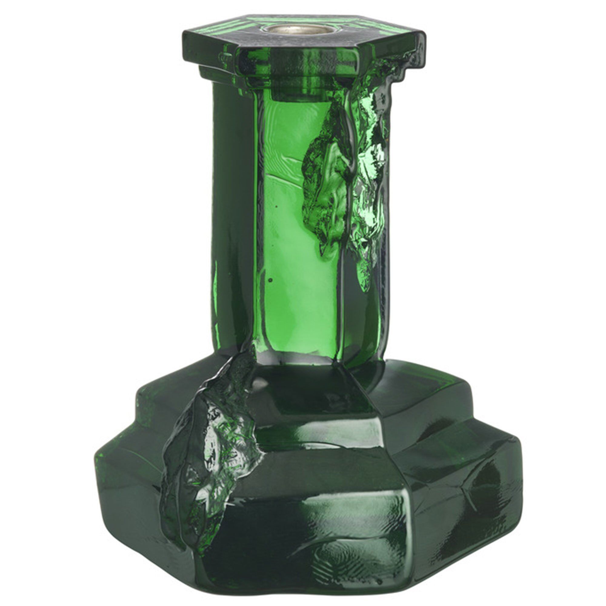 Kosta boda Rocky Baroque lysestage 175 mm, emerald green