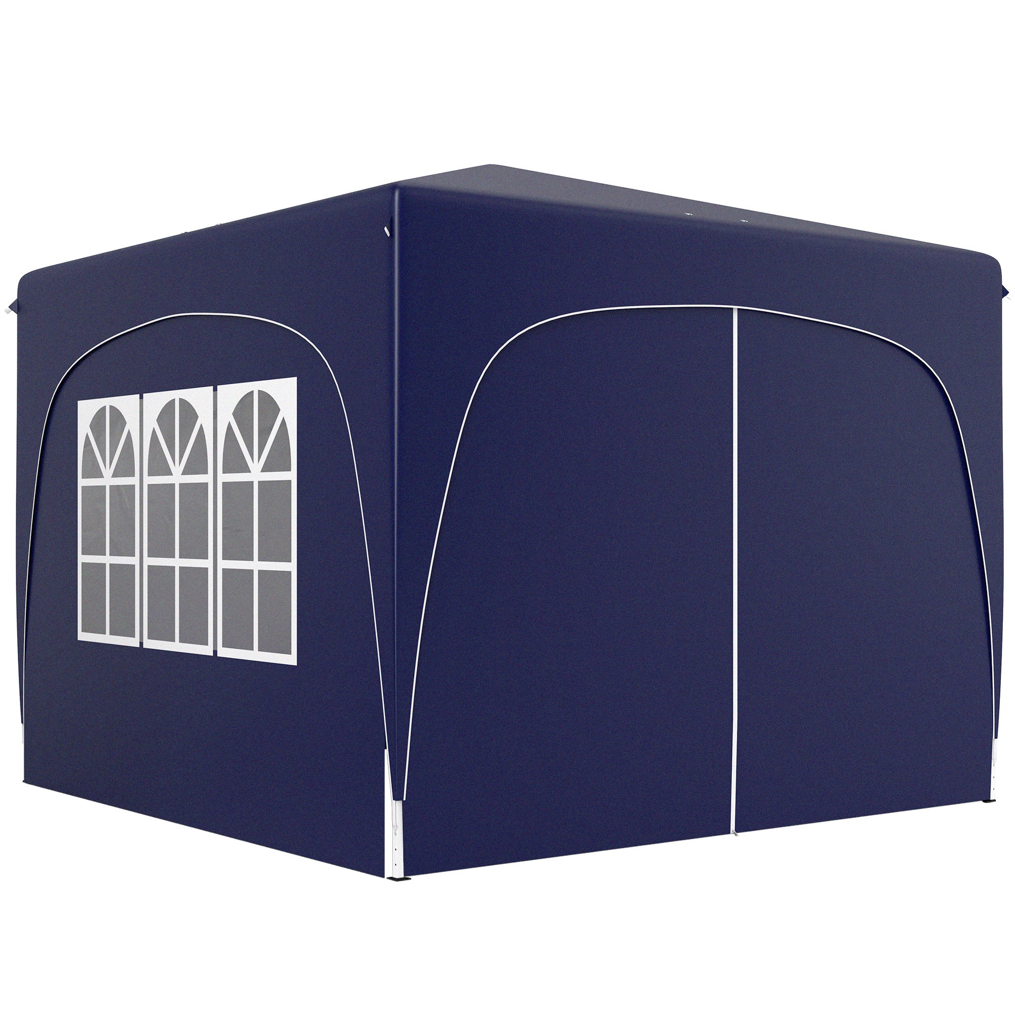 3 X 3 m pavillon, pop-up havetelt med sidevægge og bæretaske, upf 50+, højdejusterbar, sand