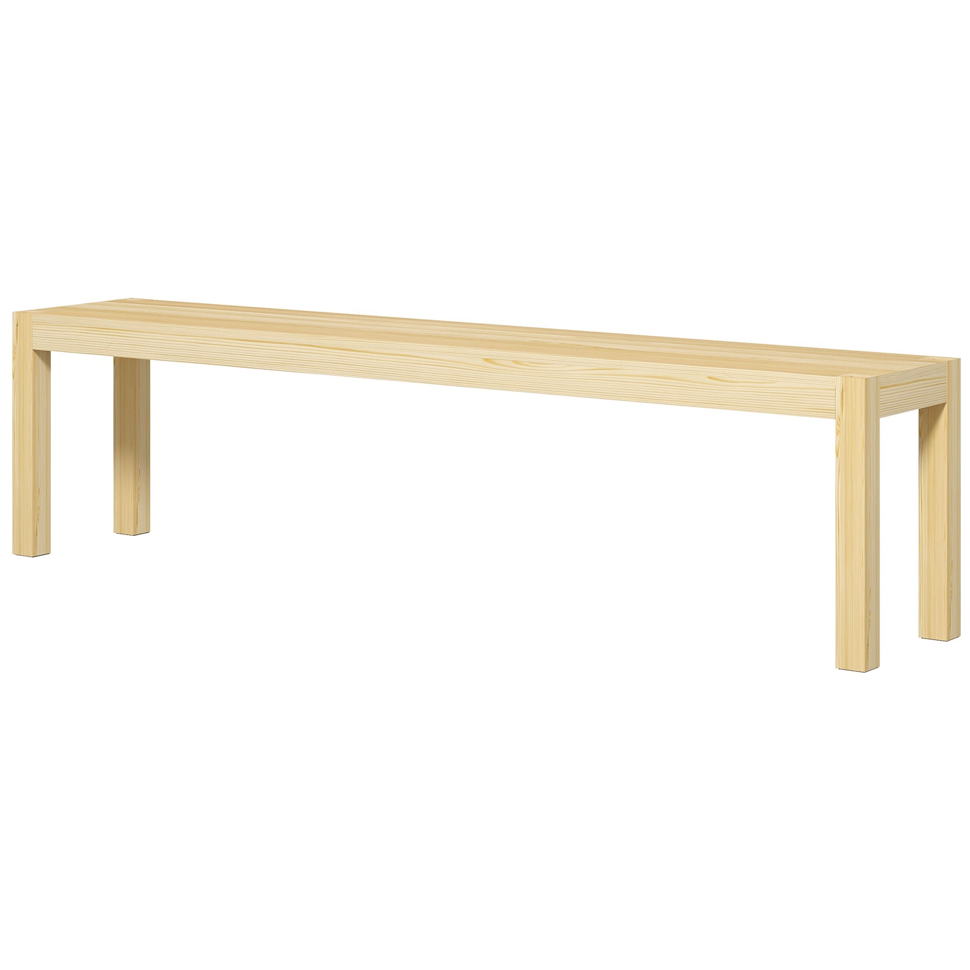Bænk, plads til 3 personer, op til 330 kg, fyrretræ, 175x33x45 cm