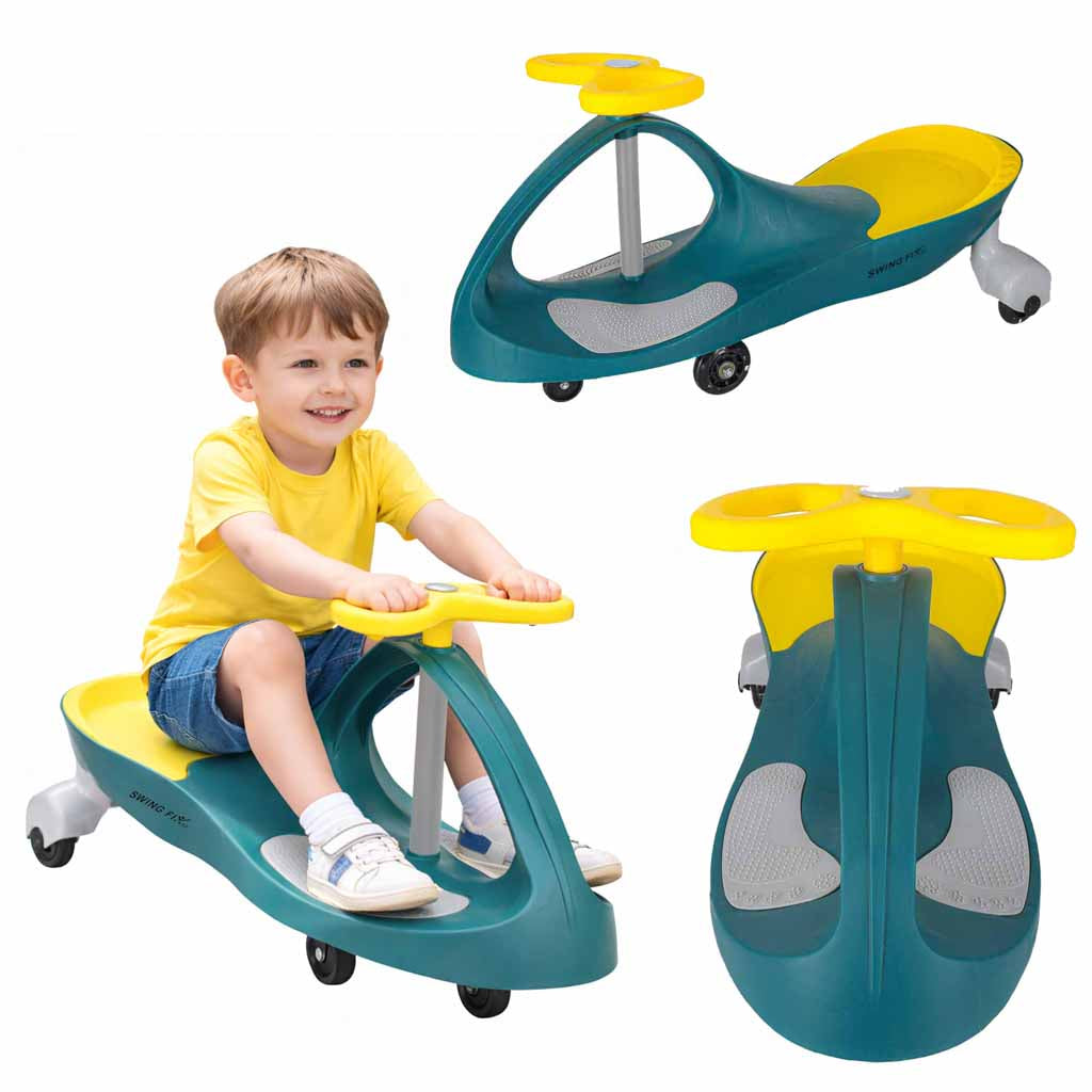 Gravity ride lysende hjul LED grøn gul