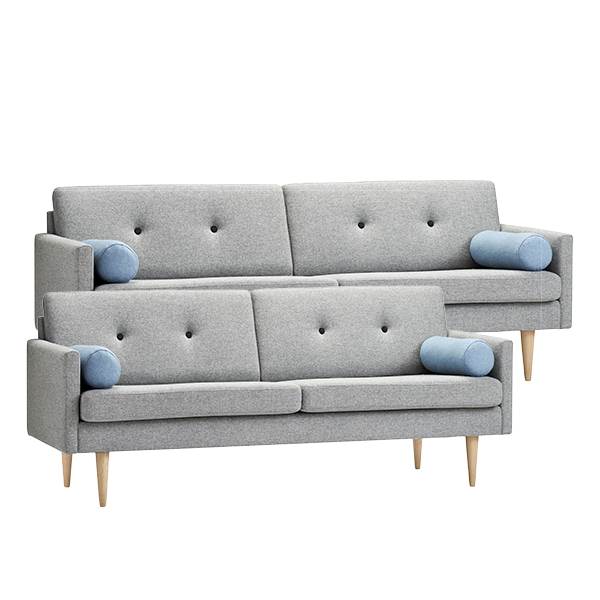 Stouby Jive sofasæt 2+3 pers. med MainLine Flax stof  : Erling Christensen Møbler