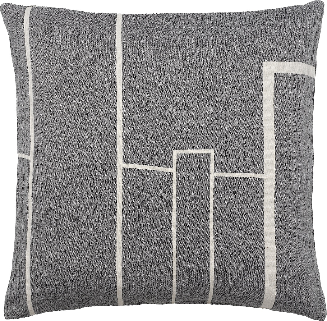 Pudebetræk Kristina Dam Architecture sort/off-white 100% bomuld 29x20 cm