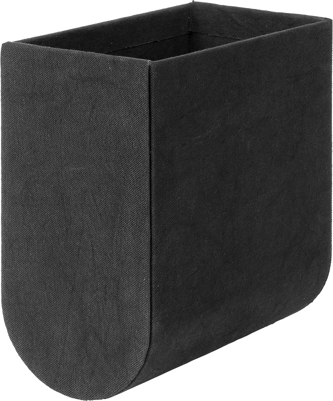 Magasin- og bladholder Kristina Dam Curved stofbeklædt pap sort H23Ã22Ã25 cm